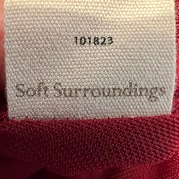 Soft Surroundings Velvet Hyannis Red Dress Surplice Holiday Skirt NWT Size M - Picture 4 of 11